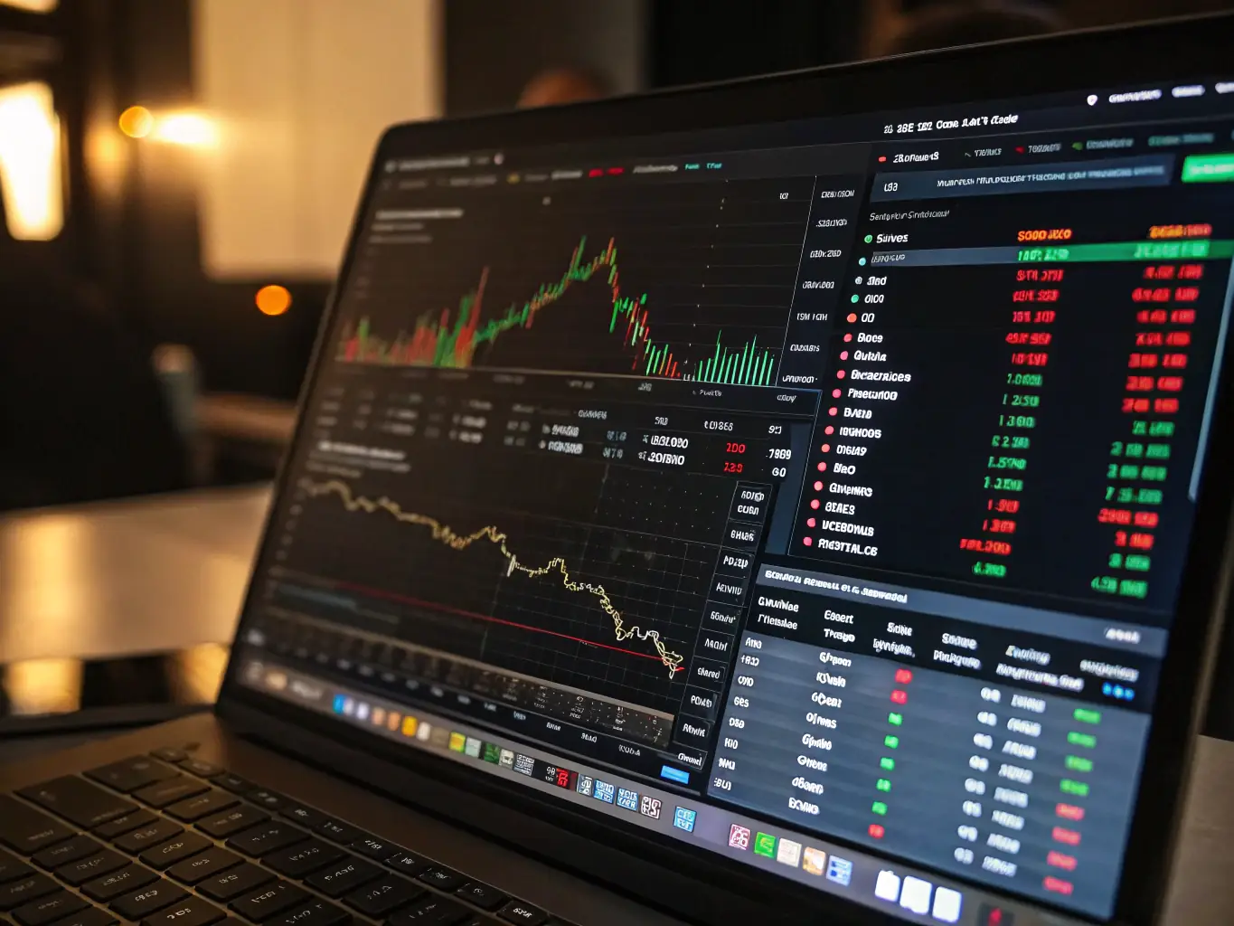 A dynamic chart display of the Ax Trading Platform, showcasing real-time market data, AI-driven insights, and user-friendly interface elements, emphasizing its advanced trading tools and seamless navigation.